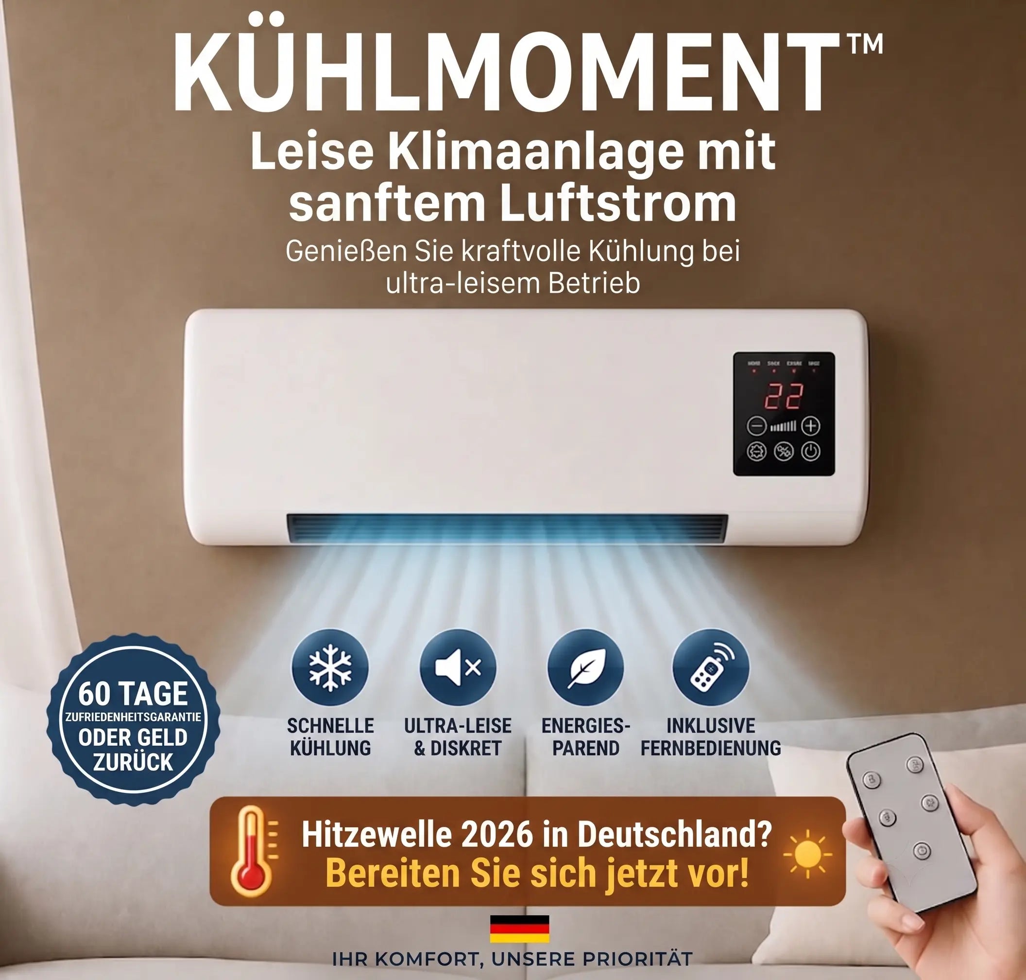 Kühlmoment™ — die leise Klimaanlage mit sanftem Luftstrom